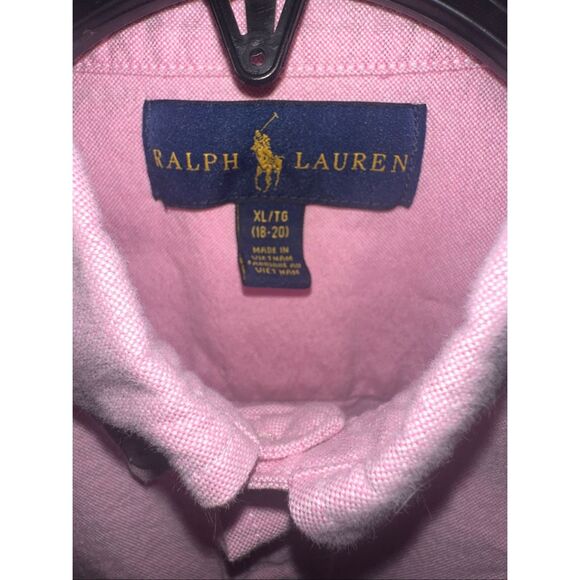 Ralph Lauren Polo performance button down pink school-golf - Youth 18 - 20 XL - Picture 1 of 6